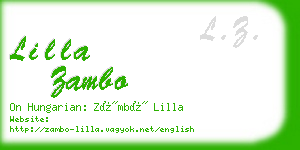 lilla zambo business card